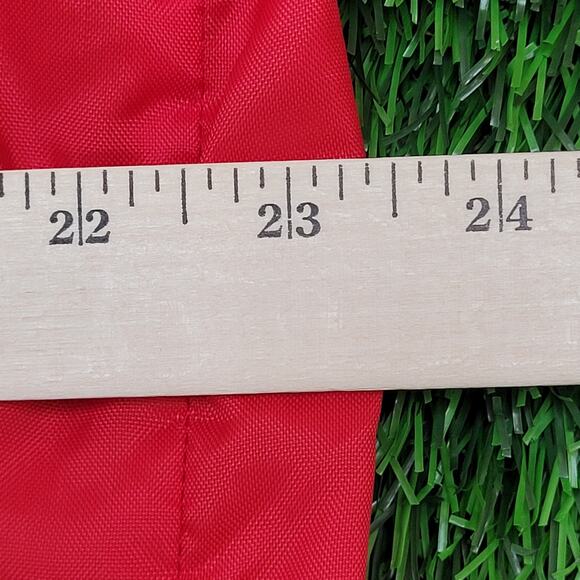 Vintage 80s Hippie MOD Zip Windbreaker Jacket L/XL 23x26 Red - Picture 12 of 13